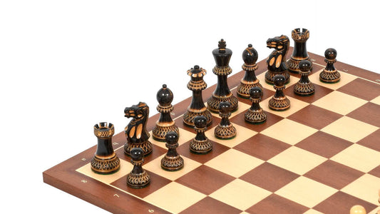 Bourgeois Chess Set <br>Crafted in Burnt Boxwood