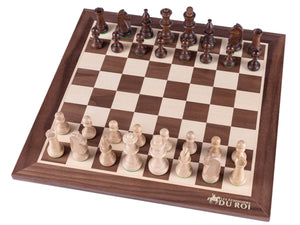 Royal Chess Set Crafted <br>in Maple and Walnut Wood