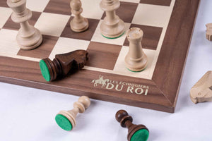 Royal Chess Set Crafted <br>in Maple and Walnut Wood