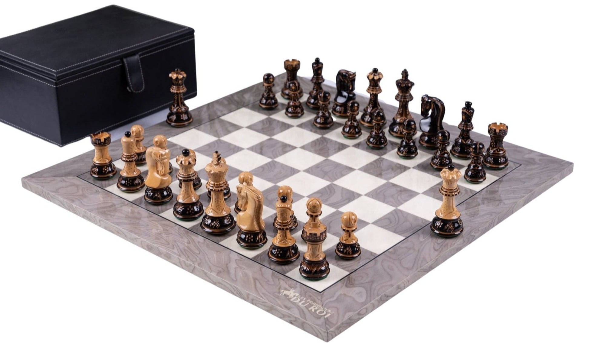 'Prestige' Chess Set <br>Crafted in Ash Wood (High Gloss Finish)