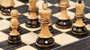 Ozdobne figury szachowe <br>Wykonane z opalanego bukszpanu