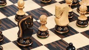 Ozdobne figury szachowe <br>Wykonane z opalanego bukszpanu