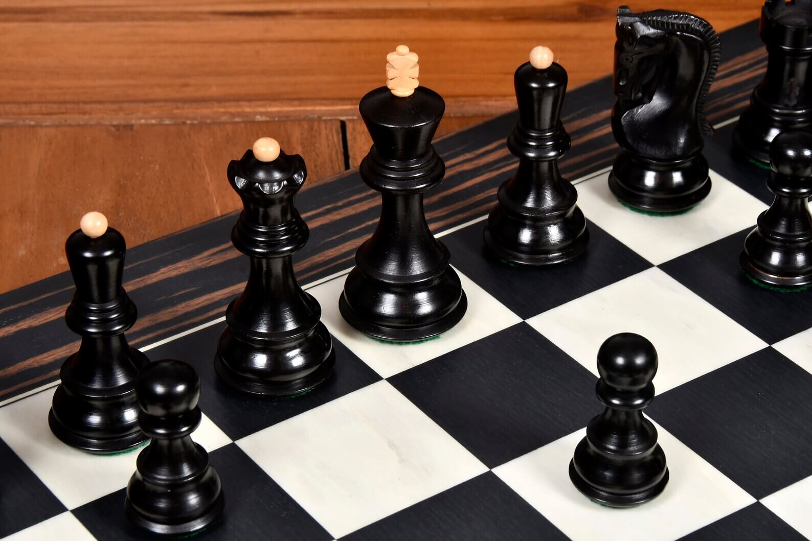 'Prestige' Chess Pieces <br>Crafted in Ebonized Boxwood