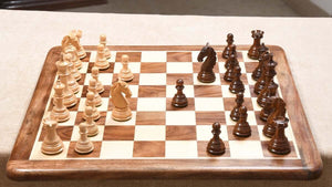 Figury szachowe Sovereign <br>Wykonane z akacji i bukszpanu