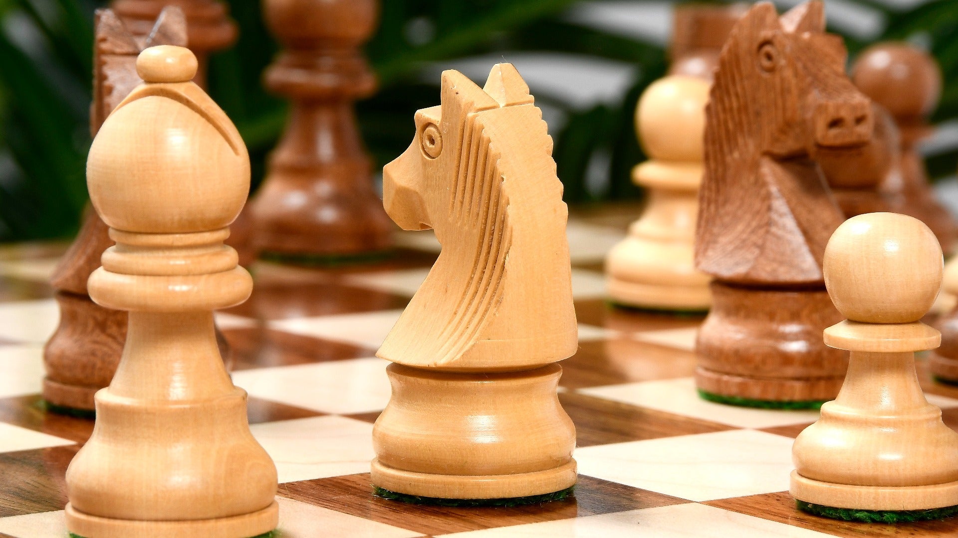 jeu echecs bois exotique echiquier