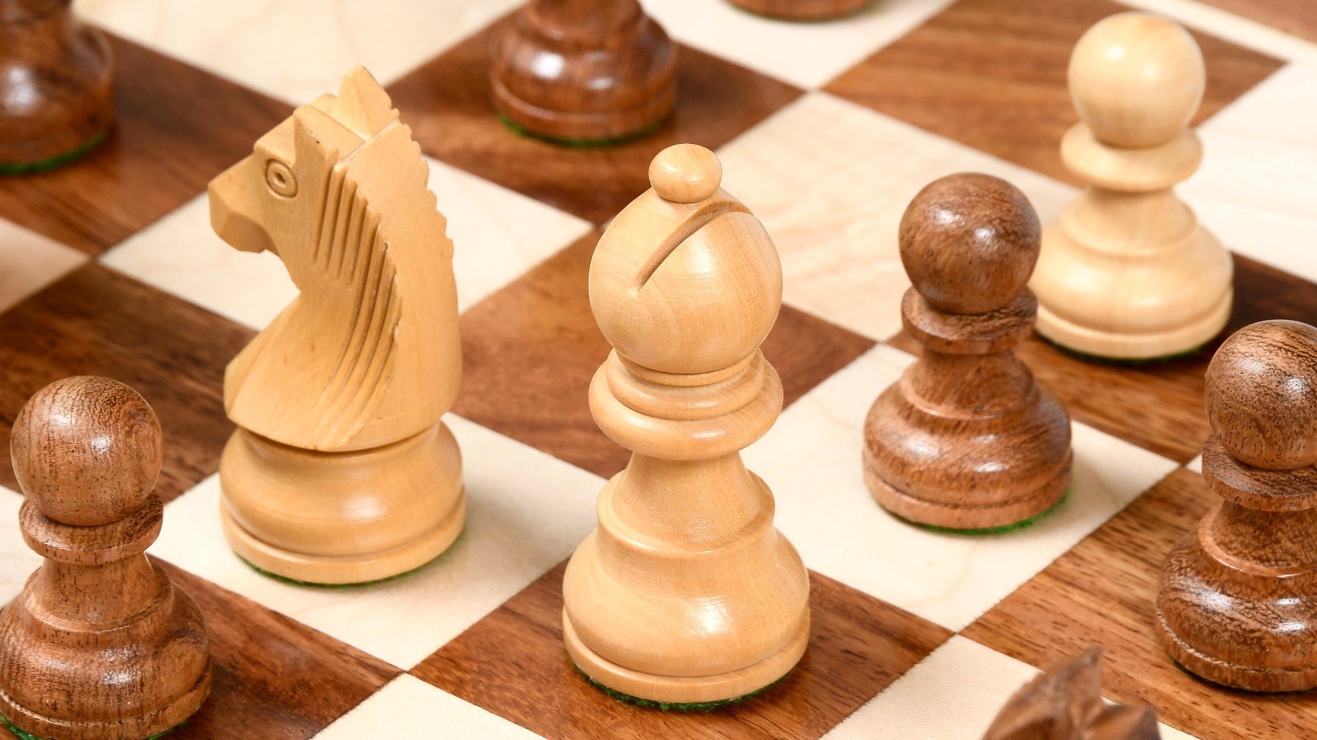 jeu echecs bois exotique roi