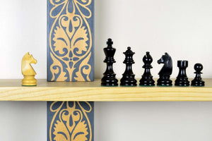 Peças de Xadrez Elegância Intemporal <br>Fabricadas em Buxo Queimado