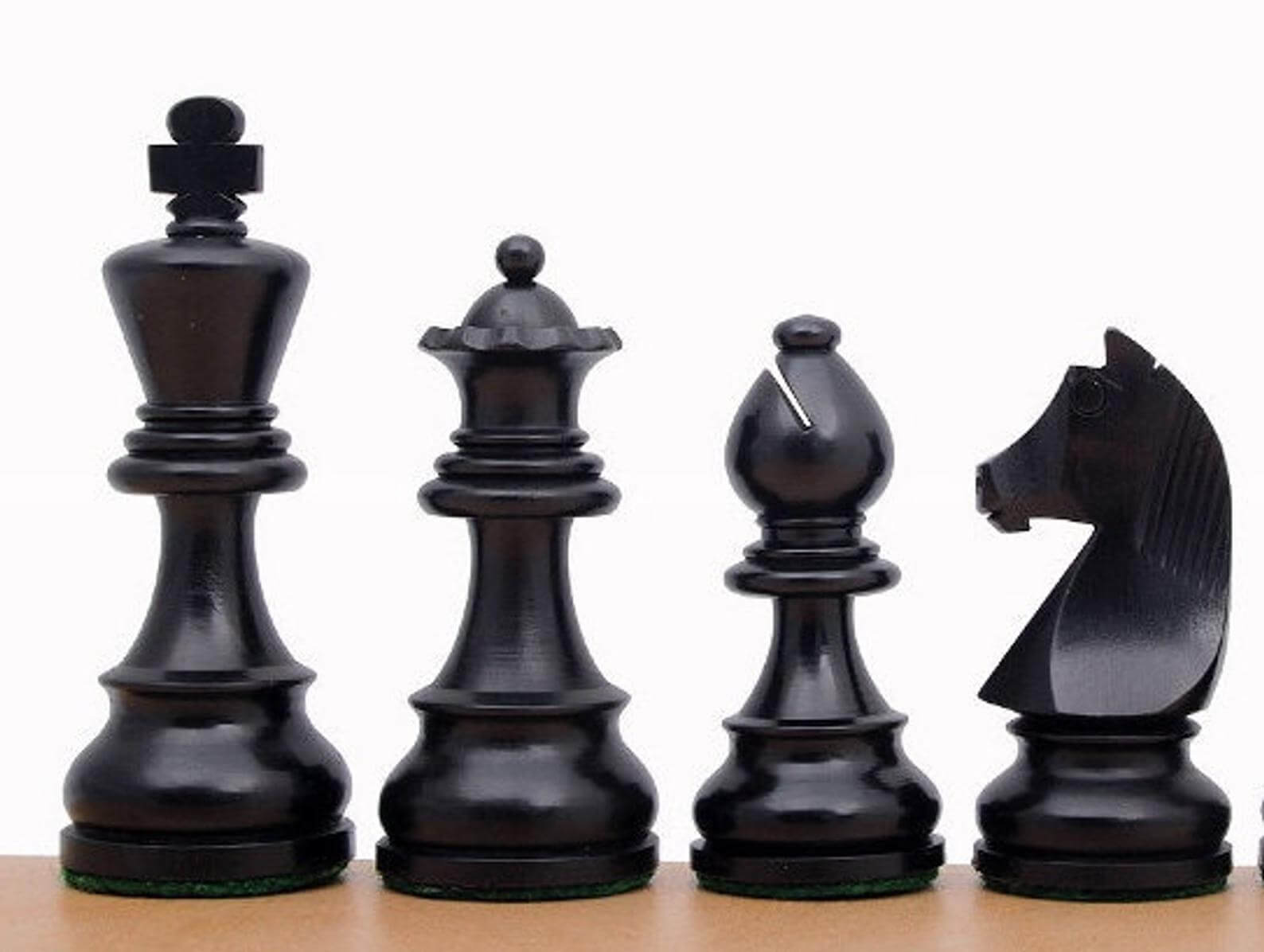 'Timeless Elegance' Chess Pieces <br>Crafted in Ebonized Boxwood