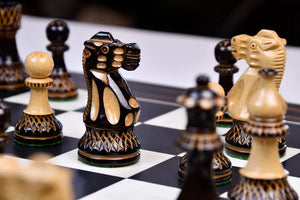 Heritage Chess Pieces <br>Crafted in Burnt Boxwood
