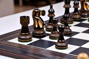 Heritage Chess Pieces <br>Crafted in Burnt Boxwood