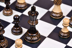 Heritage Chess Pieces <br>Crafted in Burnt Boxwood